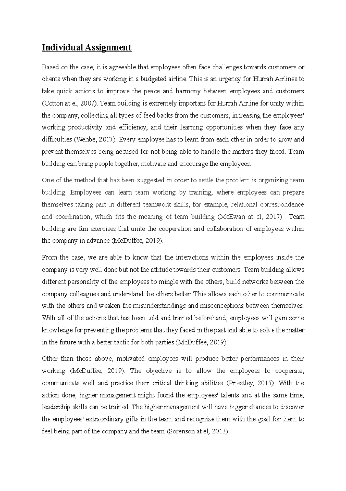 ENL2221 Individual Assignment - Individual Assignment Based on the case ...