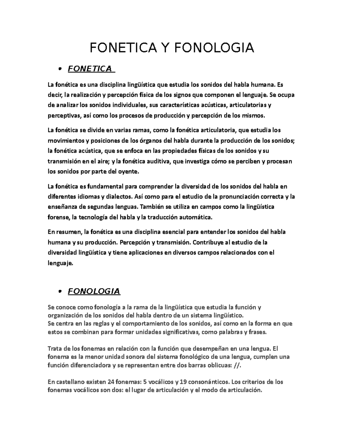 Fonetica Y Fonologia Pequeño Apuntes De Información Básica De Fonética Y Fonología Fonetica 7476