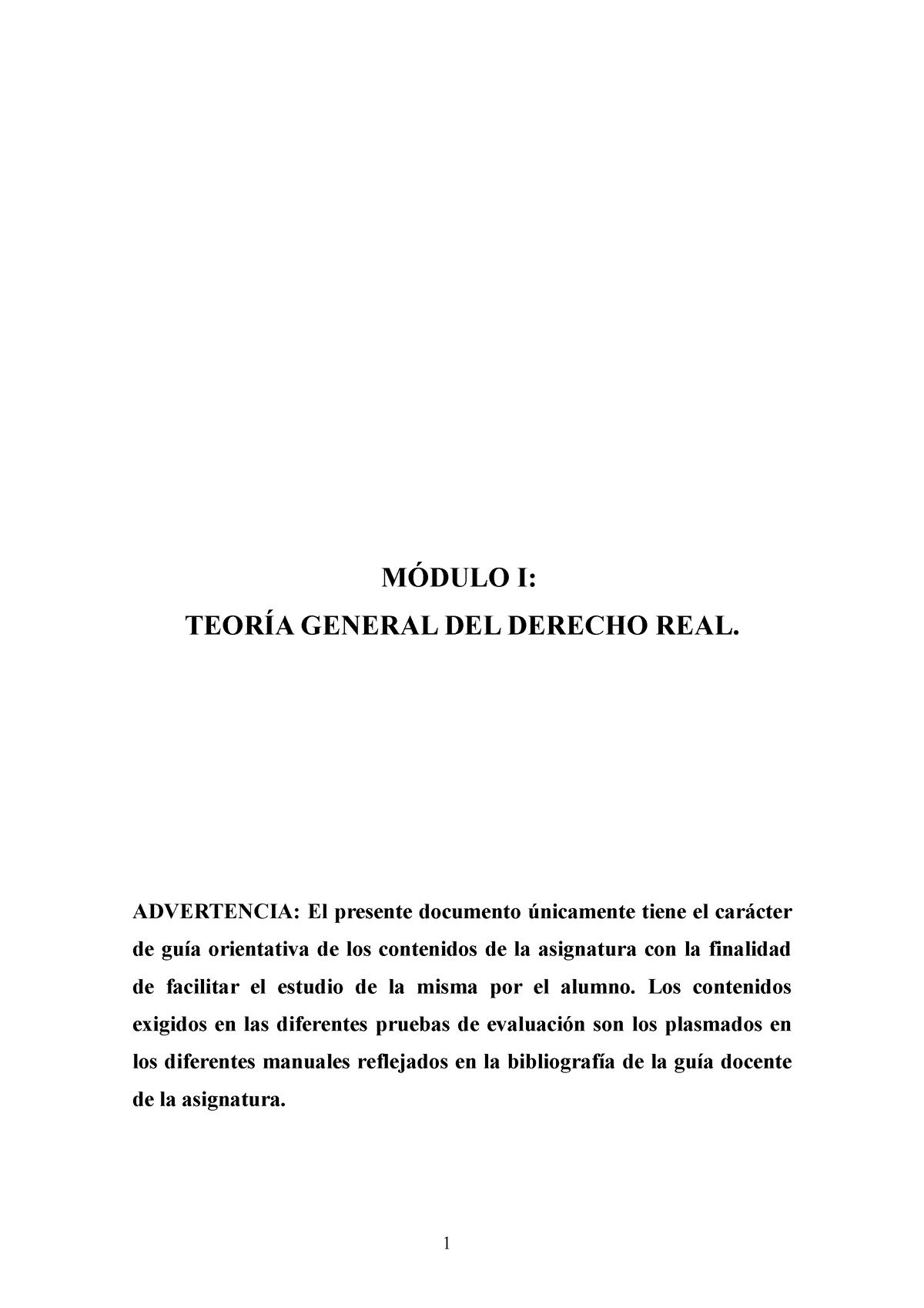 Temario Derecho Civil Ii 2021 2022 MÓdulo I TeorÍa General Del Derecho Real Advertencia El 5117