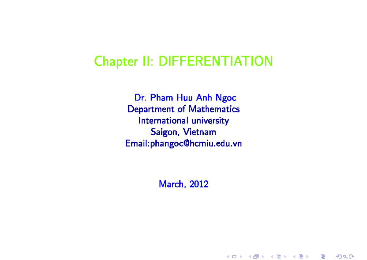 Diff - Mr. Ngoc - Analysis 1 - Studocu