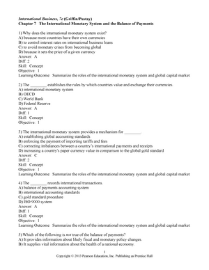 International Business Management test bank Chapter 7