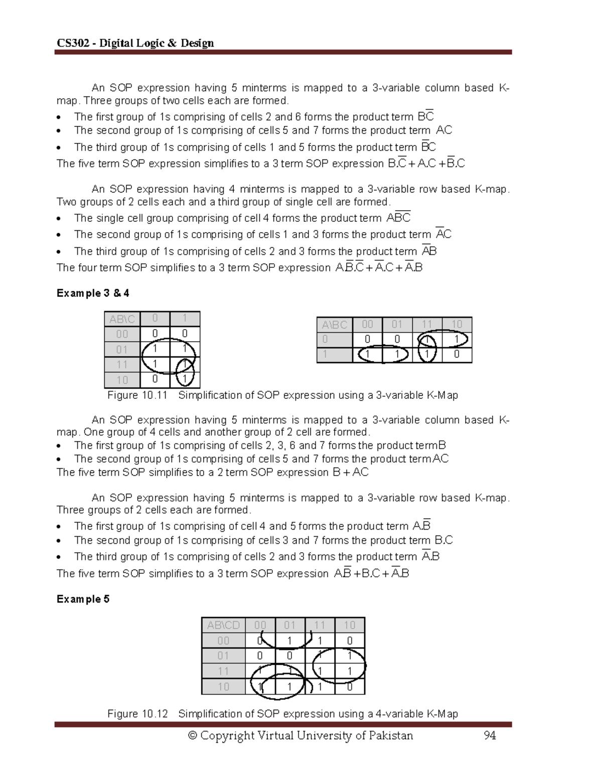 Digital logic and Design notes - An SOP expression having 5 minterms is ...