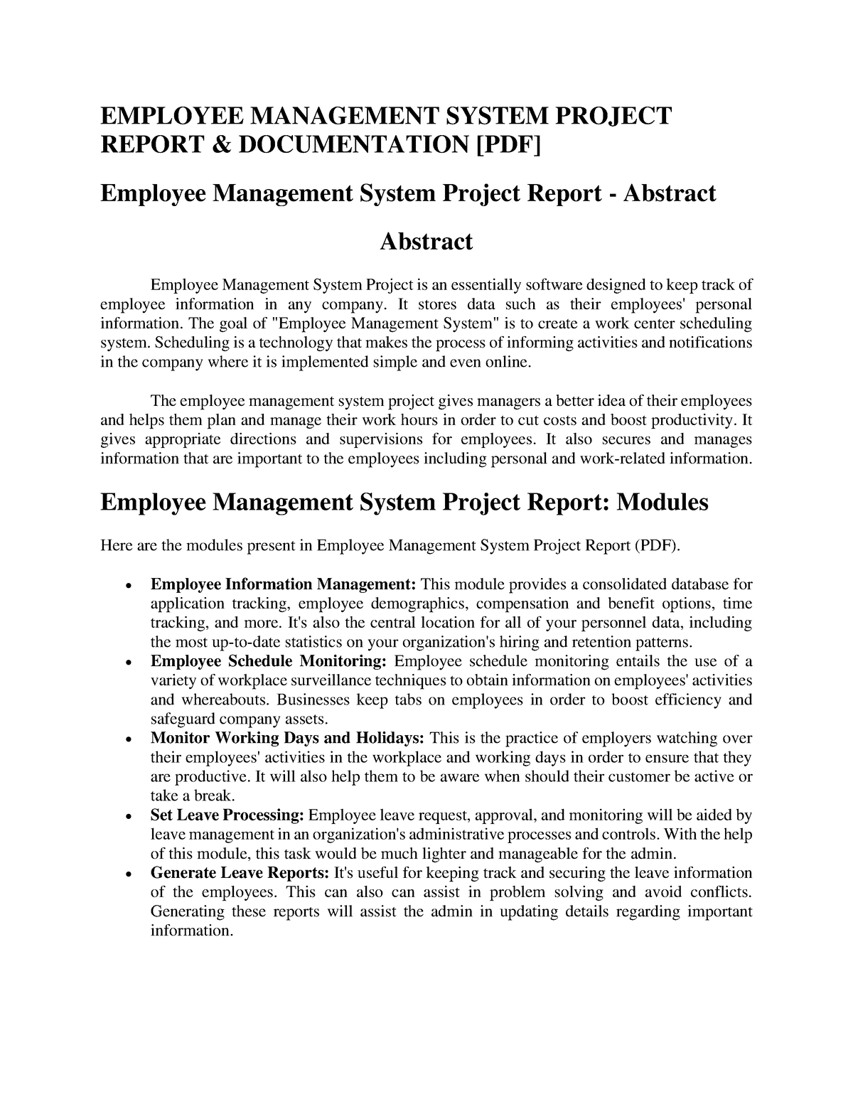 employee management system research paper