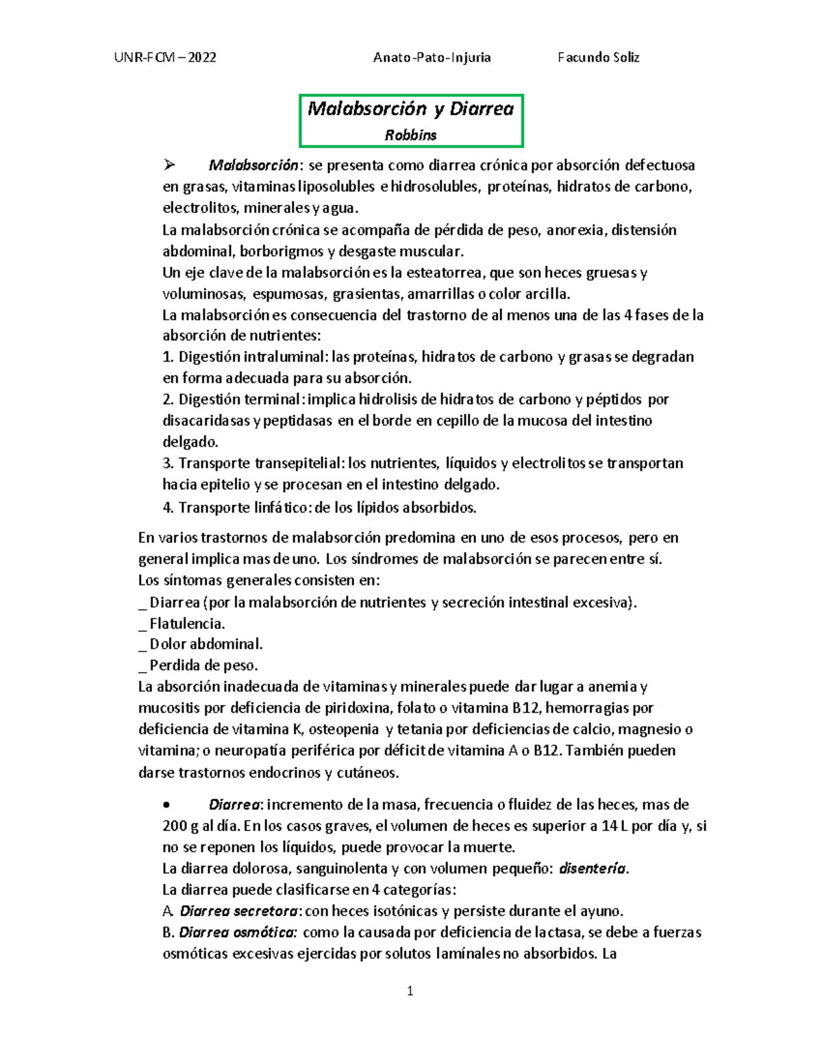 Malabsorción Diarrea Y Enterocolitis Infecciosas Anatomía
