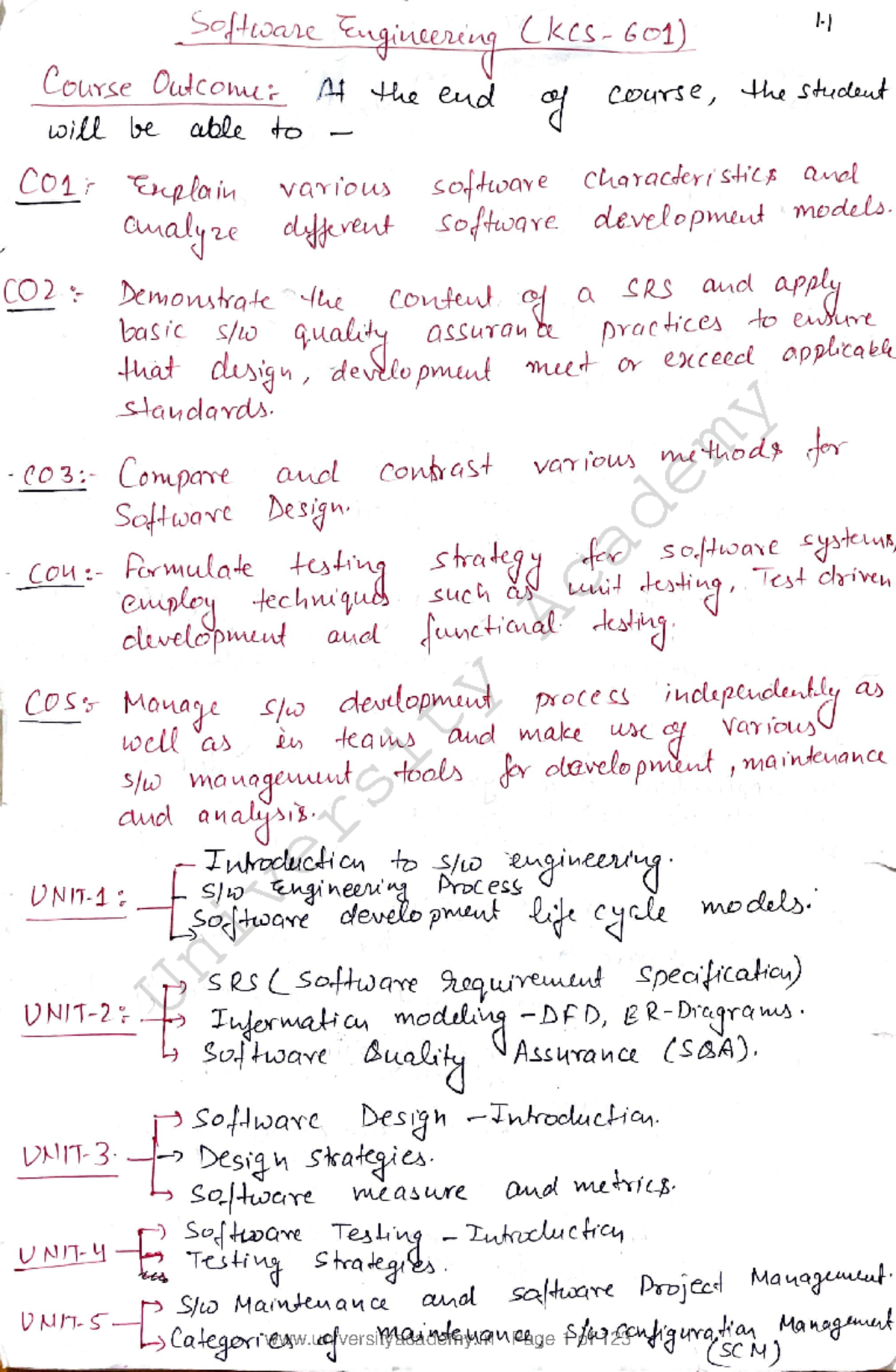 Software Engineering Notes - b.tech - University Academy University ...