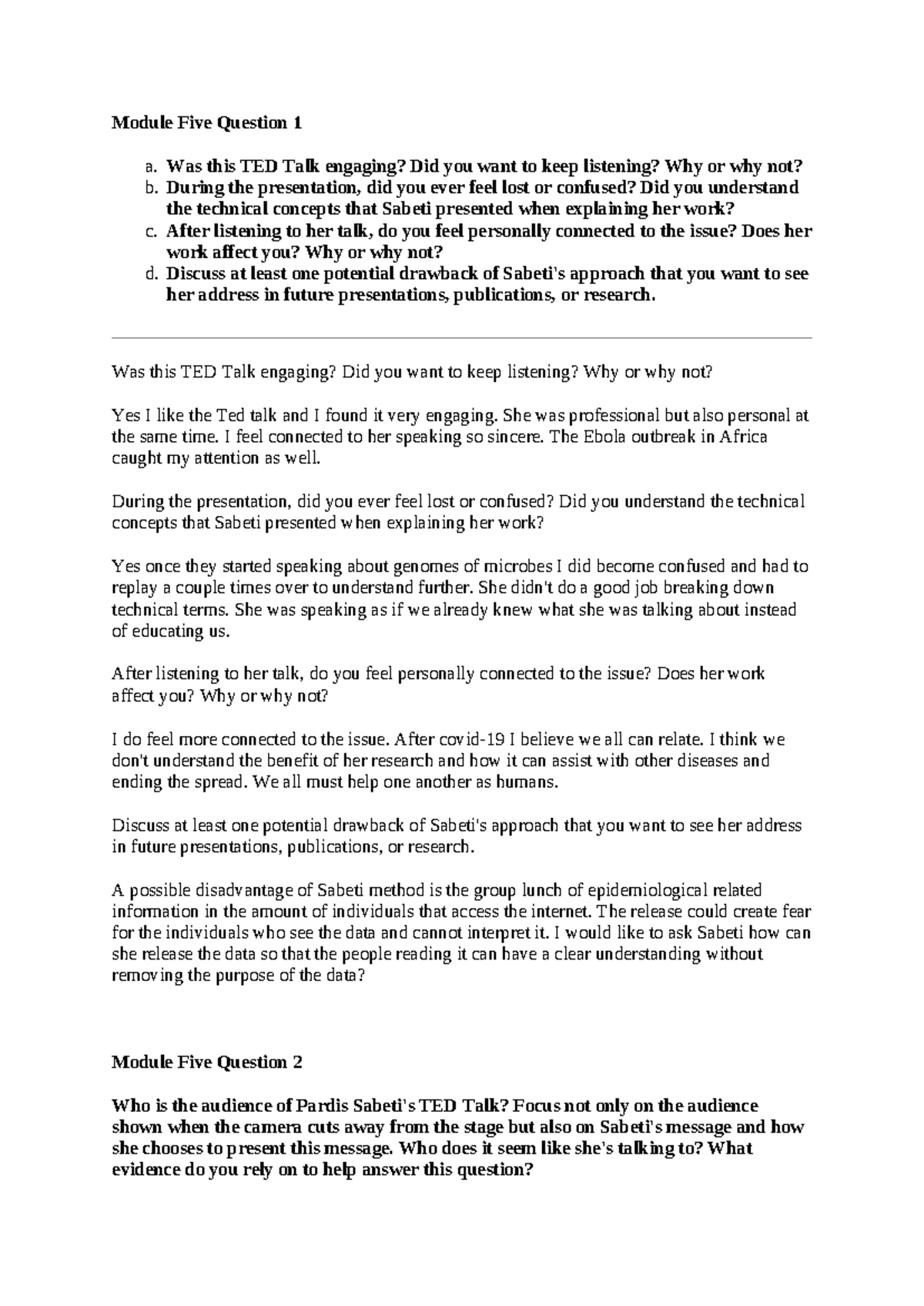 Sesalie Walker SCS 200 Applied Social Sciences - Module Five Question 1 ...