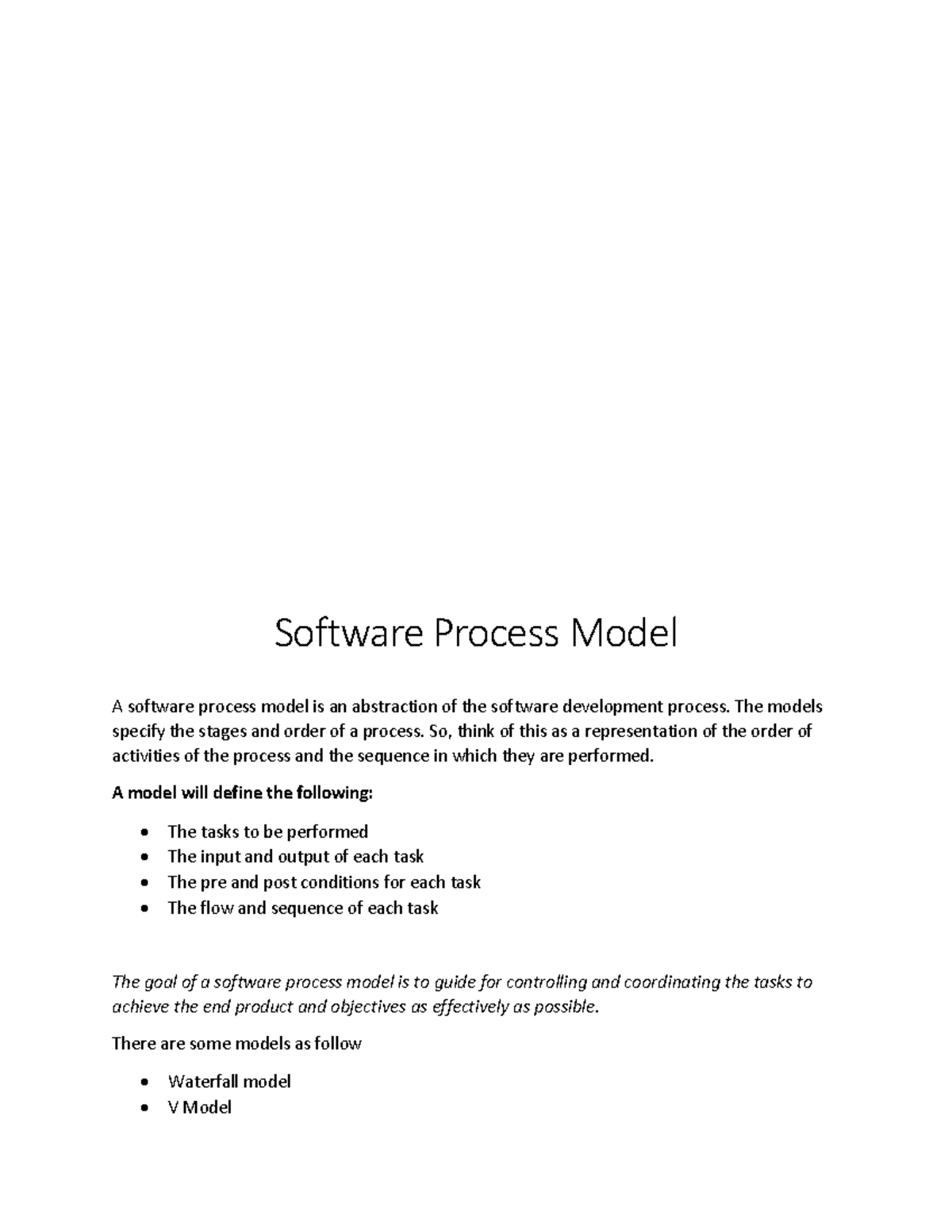 Software Development Process Models Software Process Model A Software Software Development Process Models Software Process Model A Software