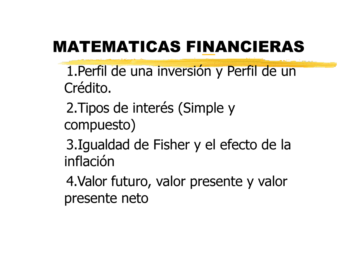 Mat-Financieras - Conceptos Básicos De Matemáticas Financieras - 1 De ...