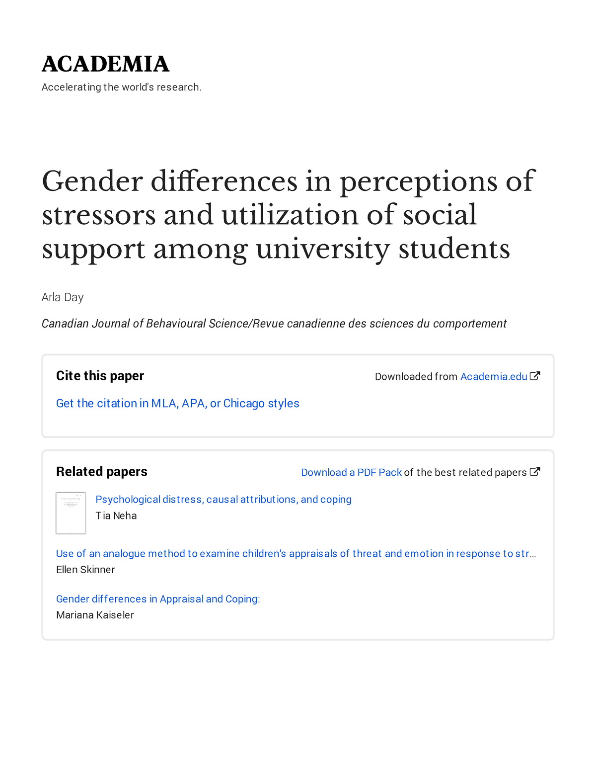 Gender Differences In Perceptions - Accelerating The World's Research ...