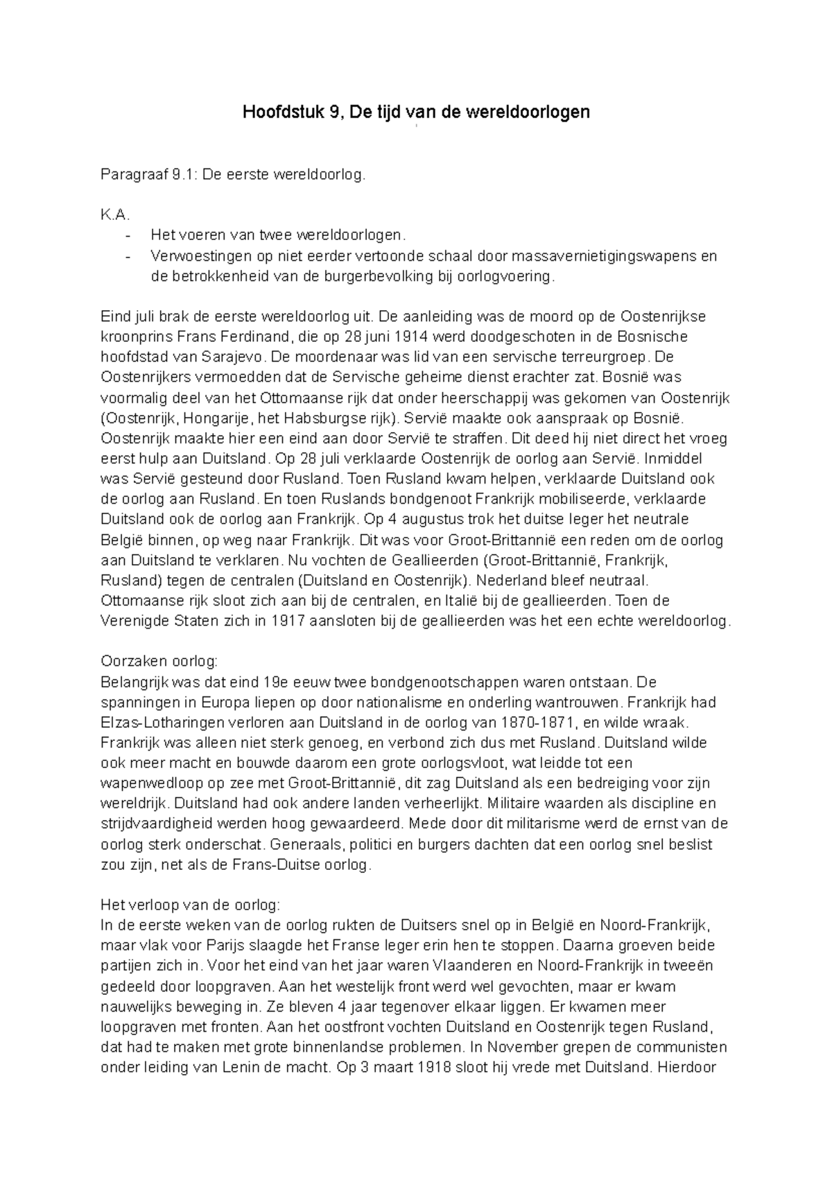 Samenvatting Se2 - Hoofdstuk 9, De Tijd Van De Wereldoorlogen Paragraaf ...