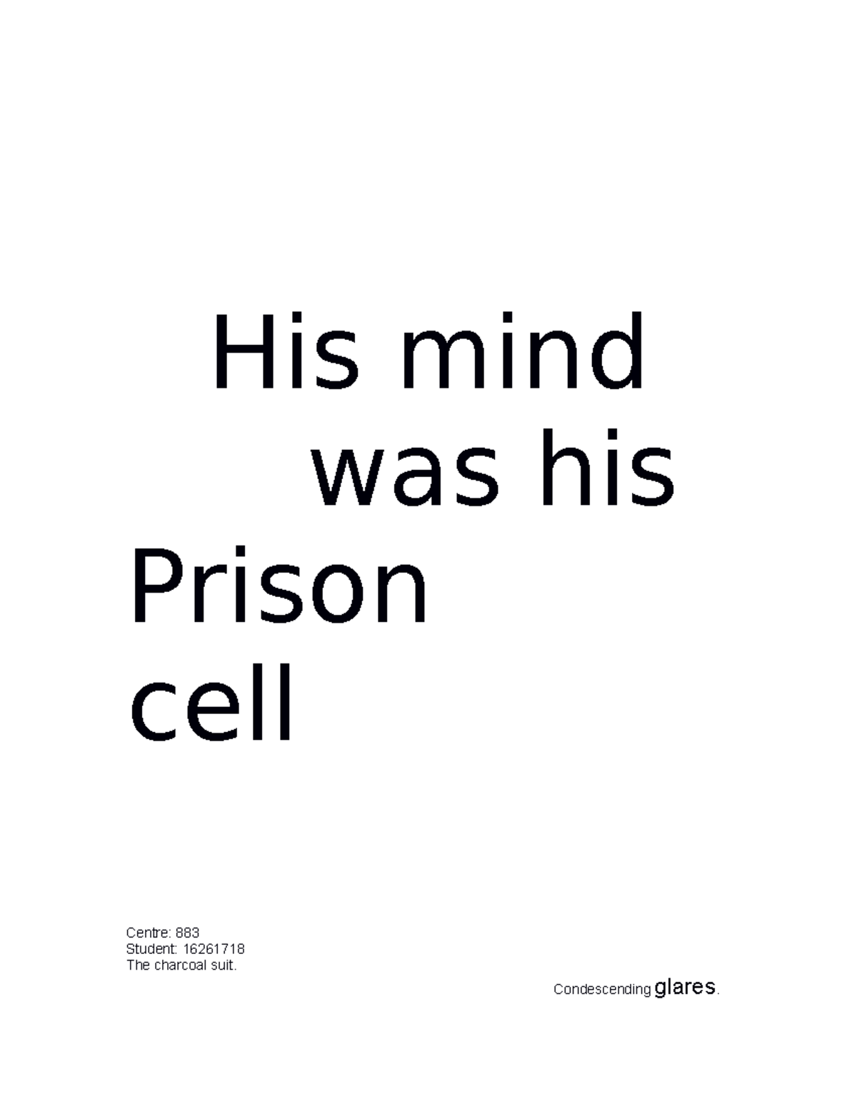 Courses english ext2 1204003165 2007 English Extension 2 HSC His mind