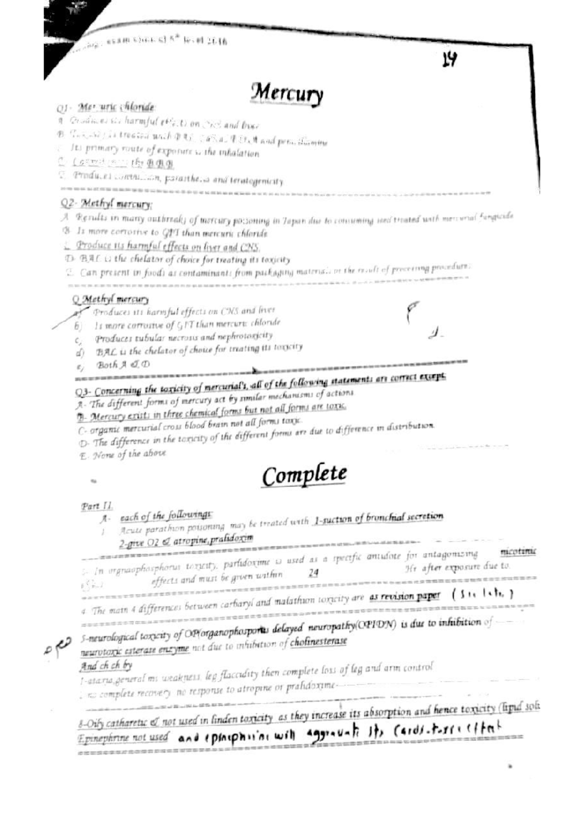 toxicology case study questions answers