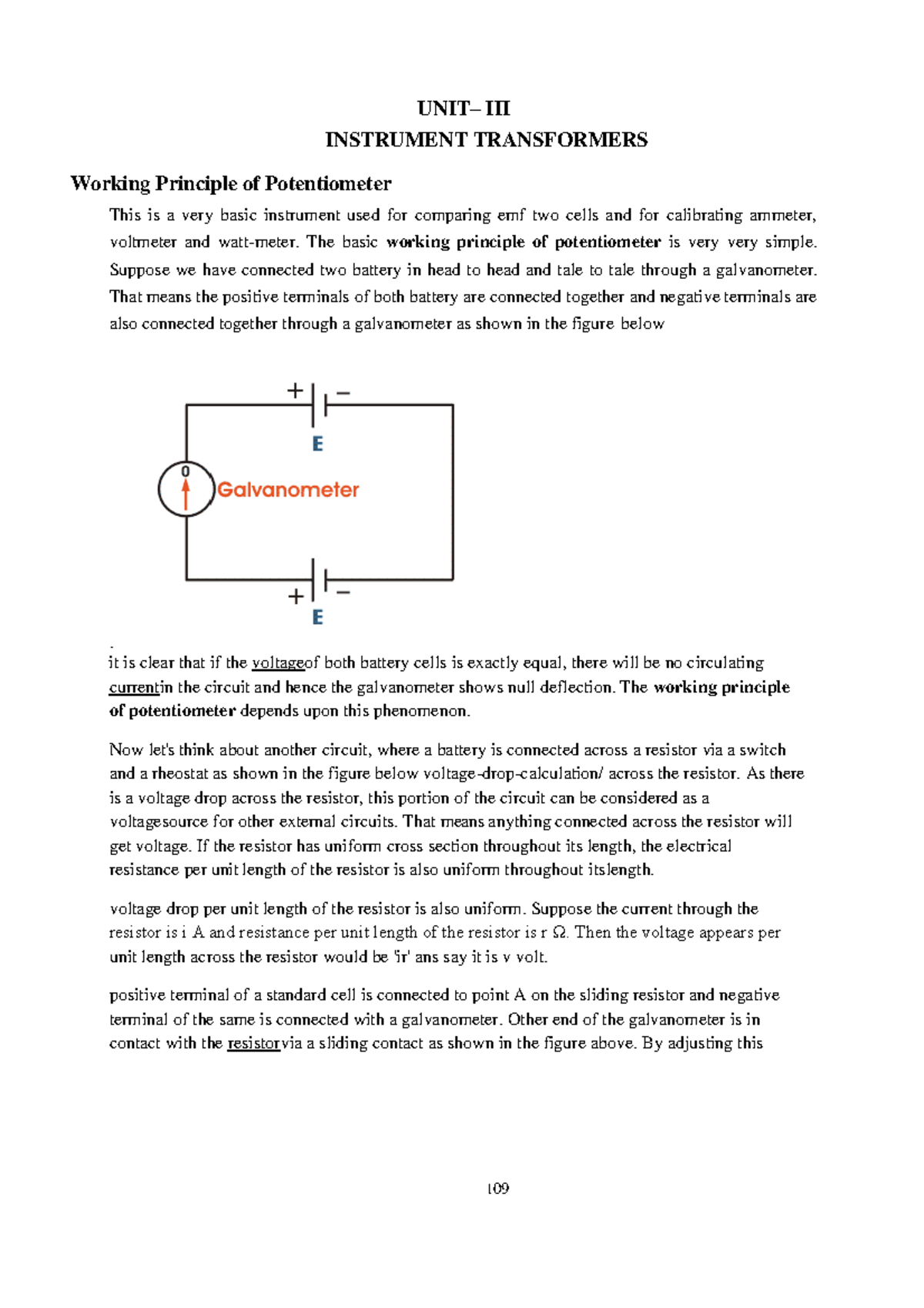 UNIT3 Instrument Transformer UNIT III INSTRUMENT TRANSFORMERS
