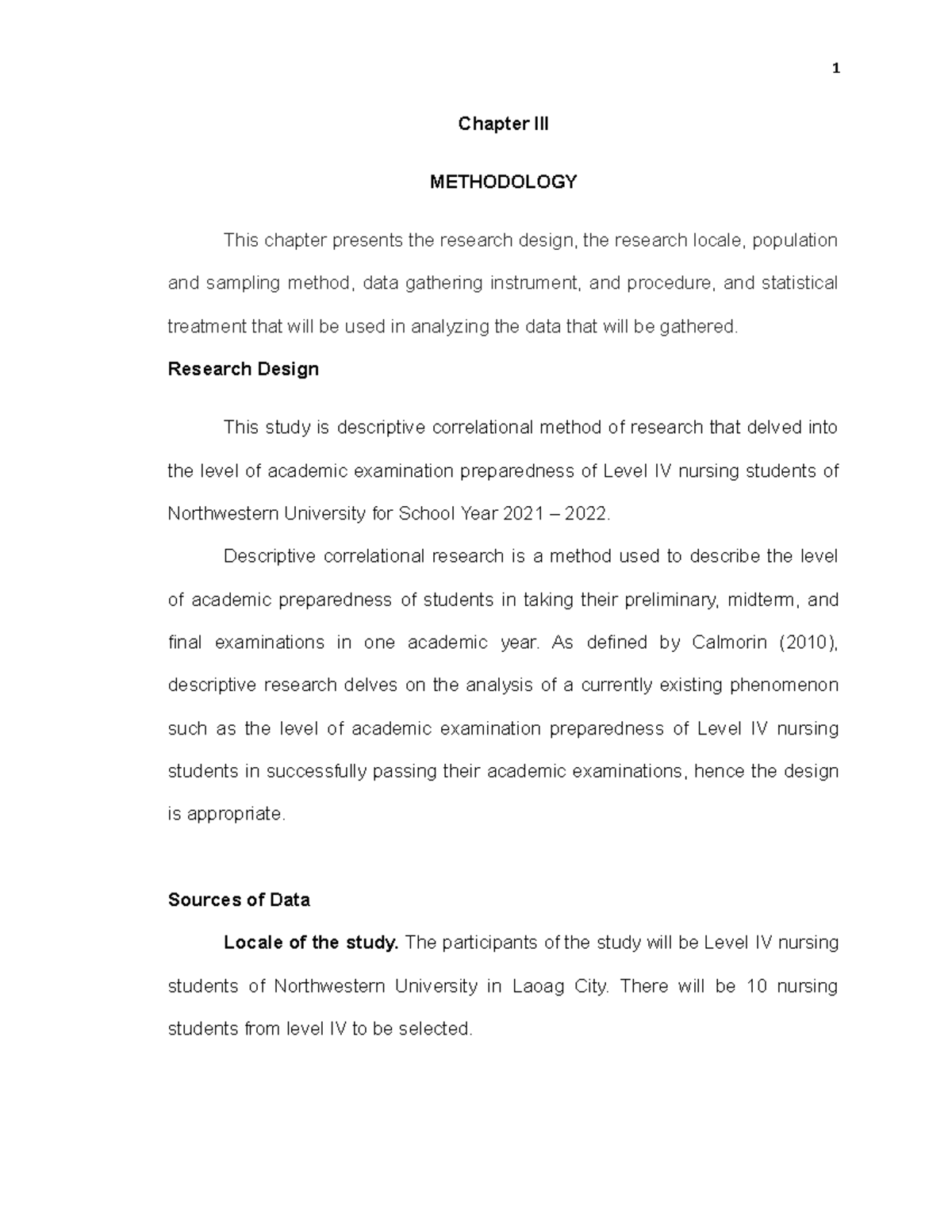 chapter 3 research locale example