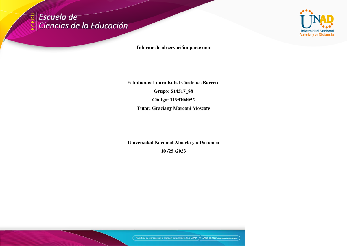 Informe De Observacion Y Practica (Segundo Semestre) - Issuu