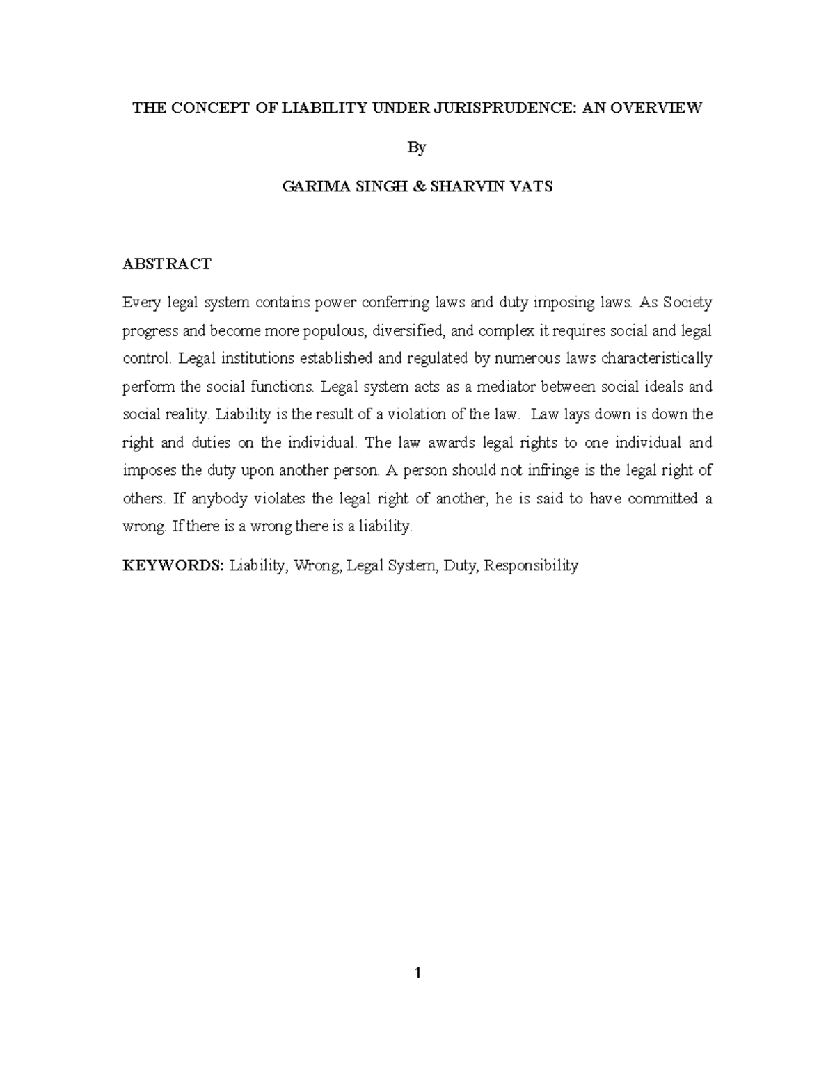 Concept+OF+ Liability+ Under+ Jurisprudence practice - THE CONCEPT OF ...