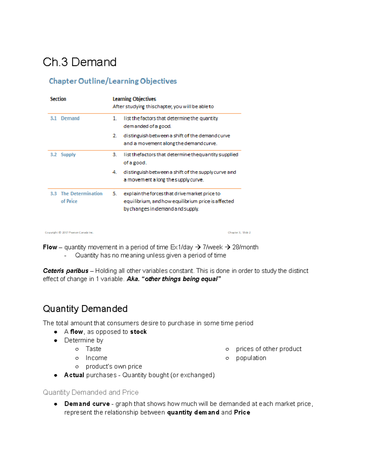 ECON 2100 - Ch.3 Demand - Lecture notes 3 - Ch Demand Flow – quantity ...