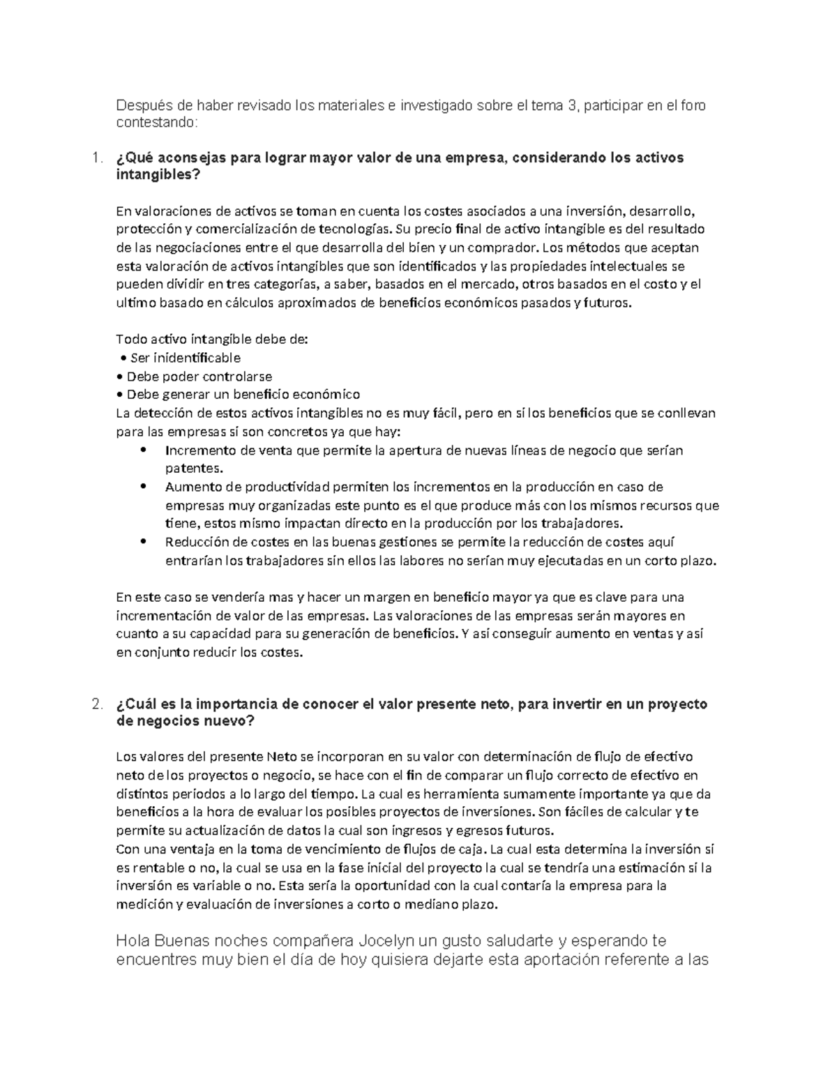 Foro 2 Valuación Fusiones Y Adquisiciones Después De Haber Revisado Los Materiales E 6806