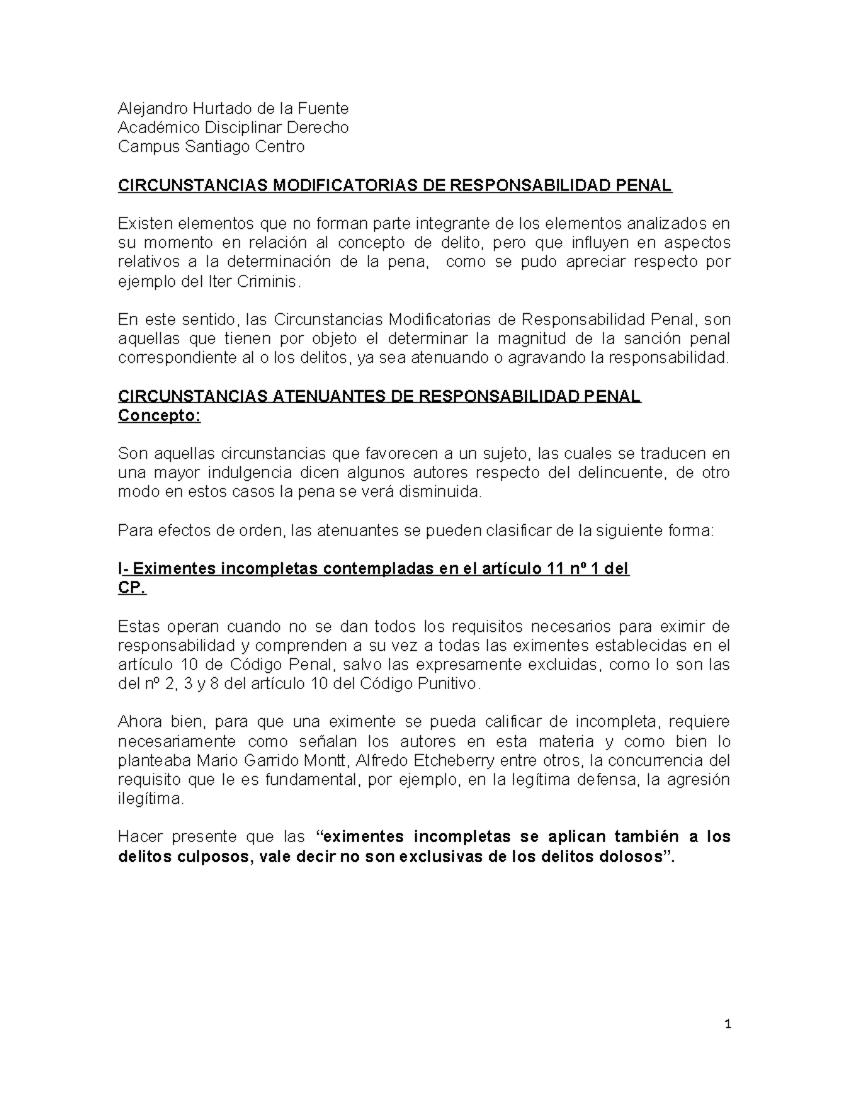 Circunstancias Modificatorias DE Responsabilidad Penal - Alejandro ...