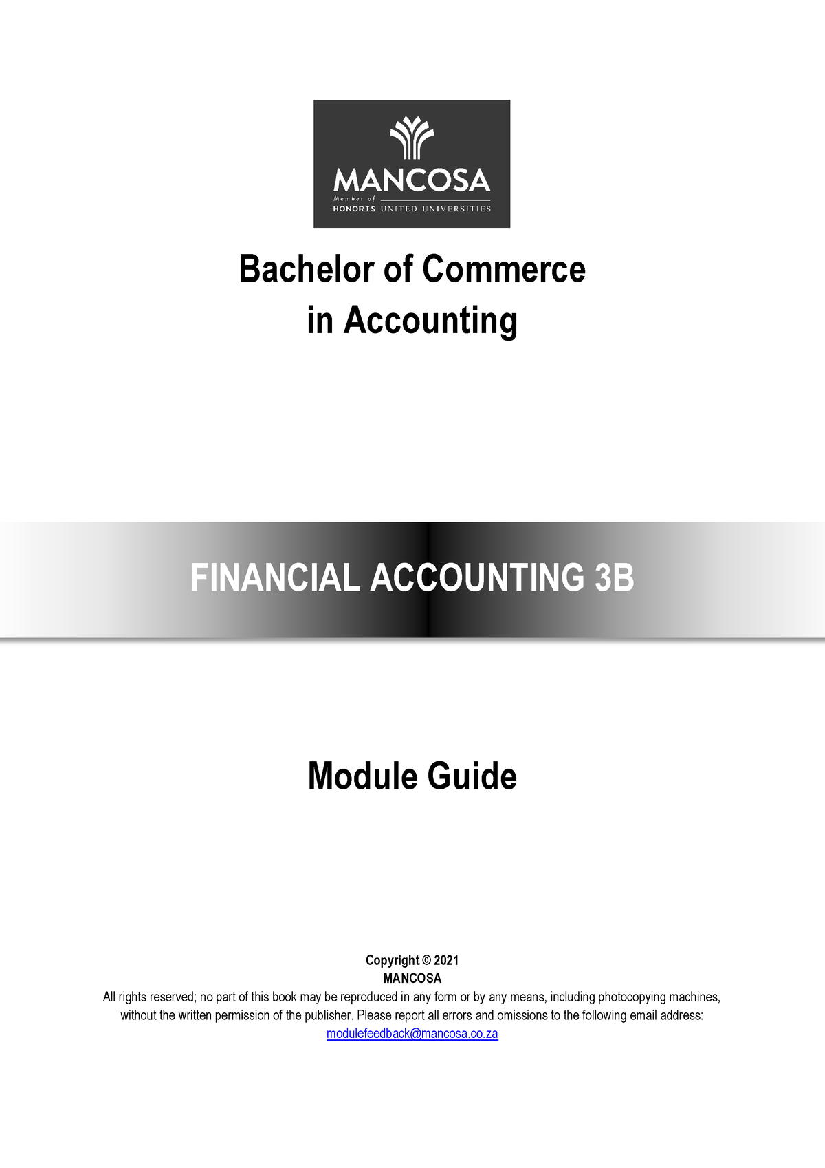 BCom Accounting - Financial Accounting 3B - Bachelor Of Commerce In ...