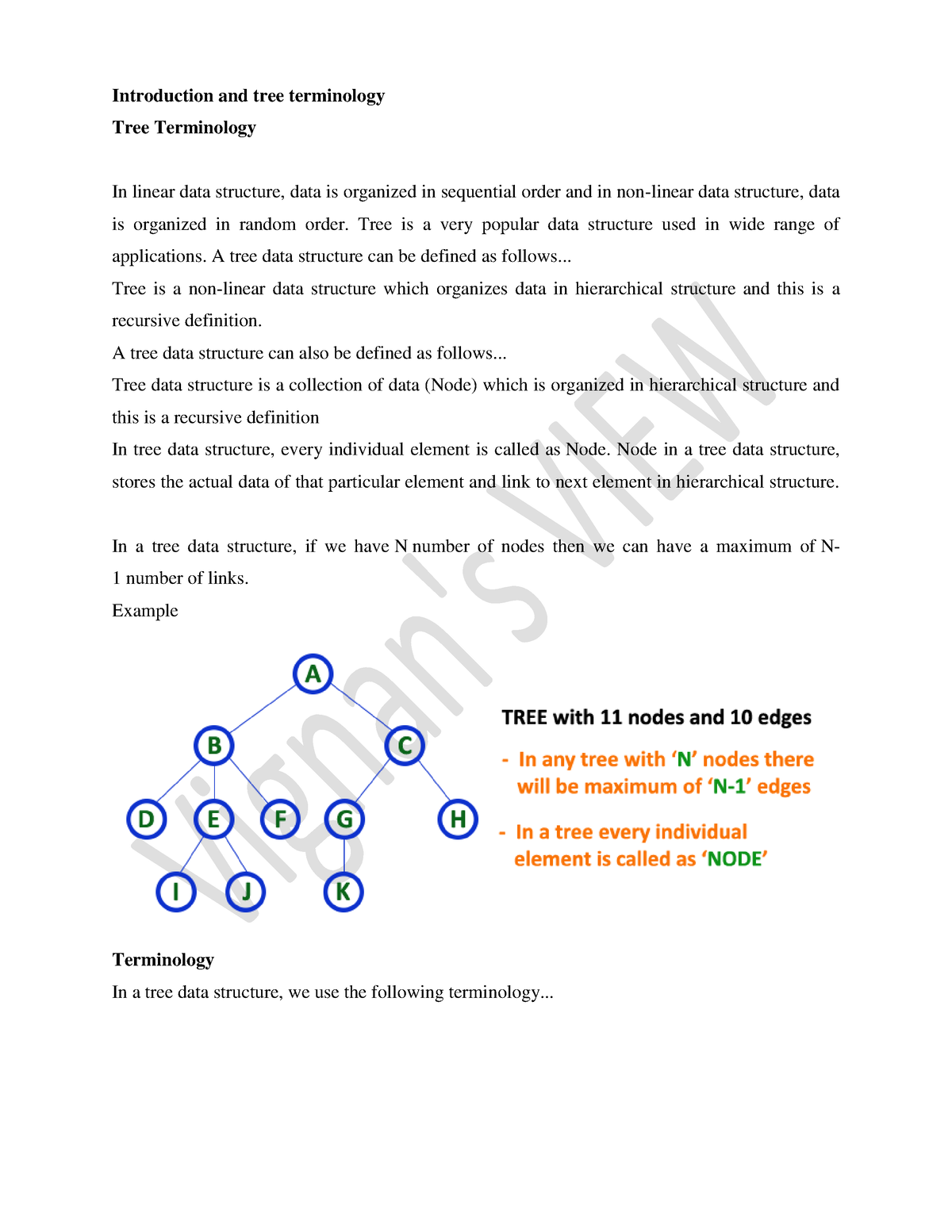 DS UNIT IV Notes Introduction And Tree Terminology Tree Terminology   Thumb 1200 1553 