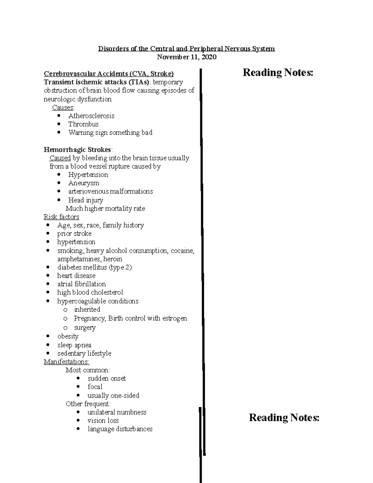 disorders-of-the-central-and-peripheral-nervous-system-studocu