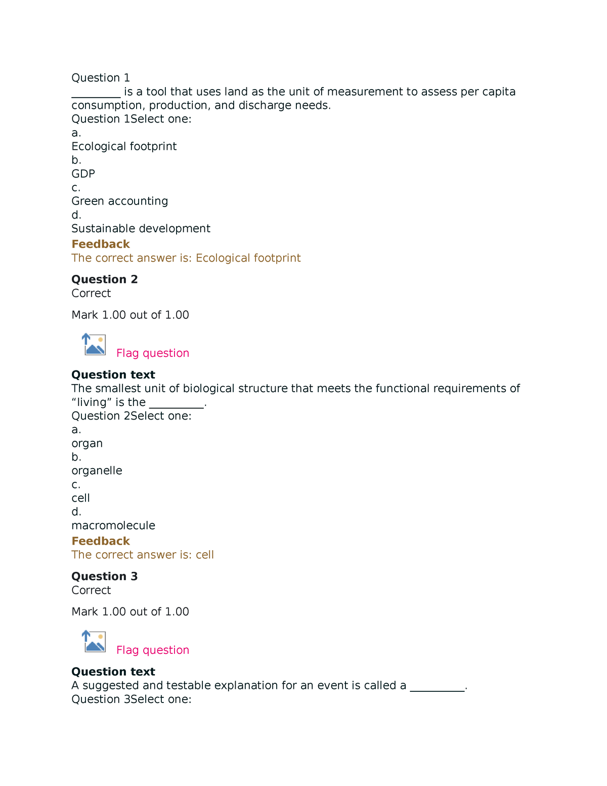 ENVS 1301 Self-quiz Unit 1 - Question 1 _________ Is A Tool That Uses ...