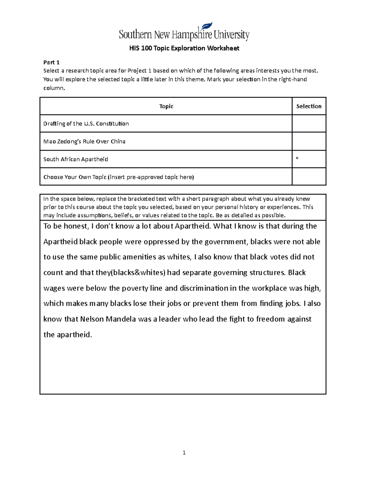 2-3 project 1 Topic exploration worksheet - StuDocu