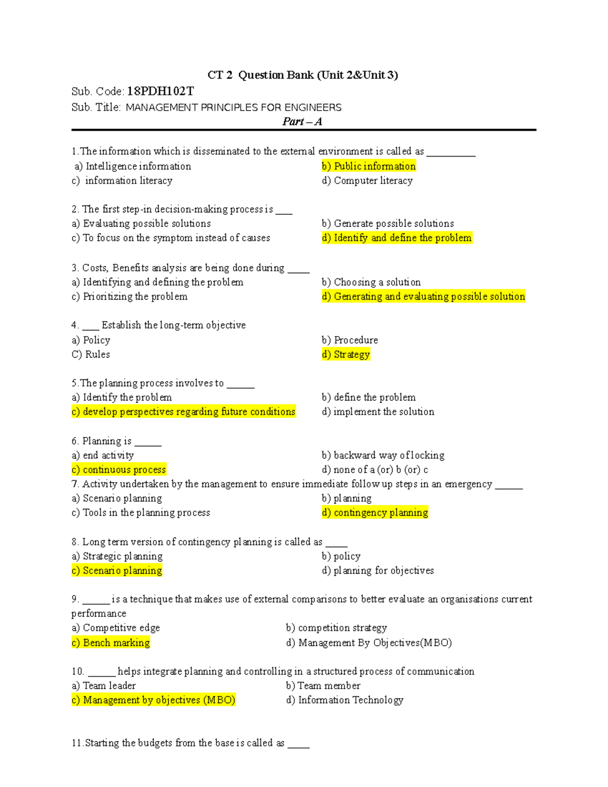 MPE Question Bank CT-2 (Syllabus -Unit 2&3 ) - CT 2 Question Bank (Unit ...