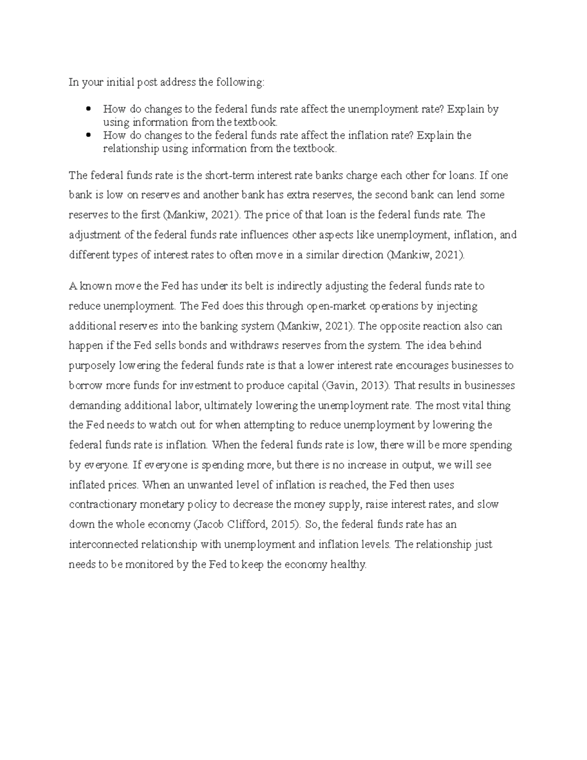 Module 4 42 Discussion System ECO 202 In your initial post