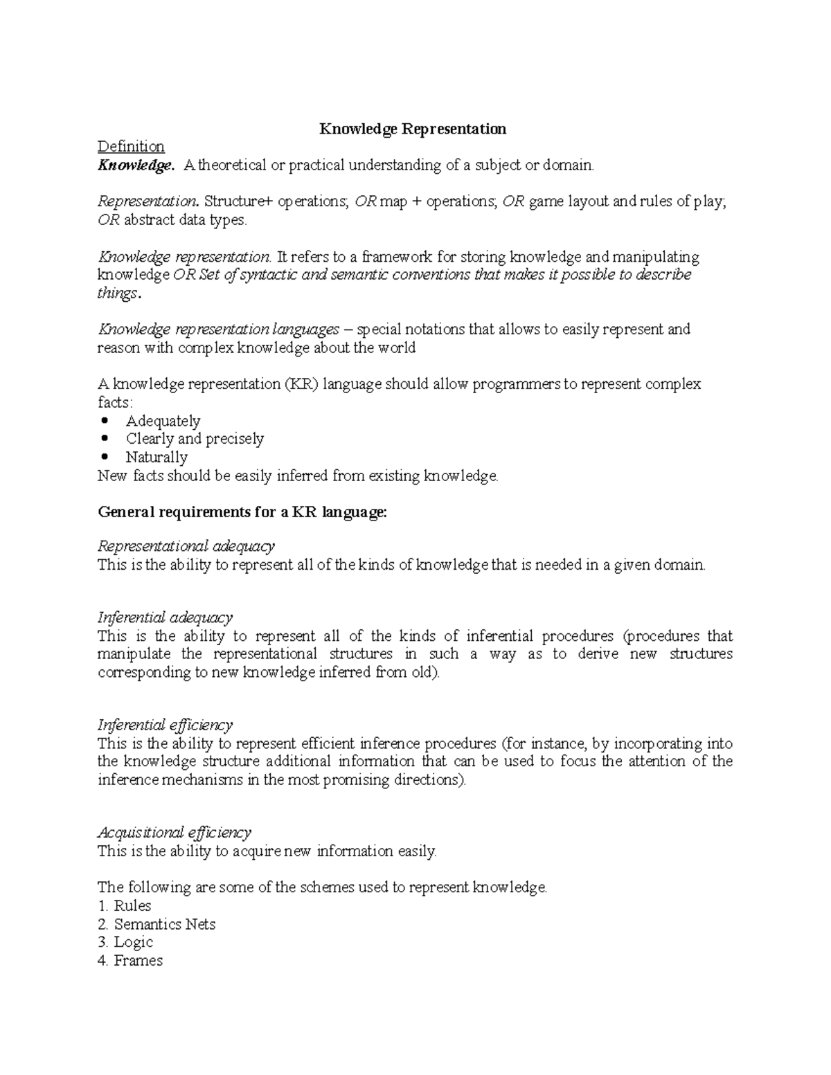 04-KRR- Reasoning AND Representation-Logic updated - Knowledge ...