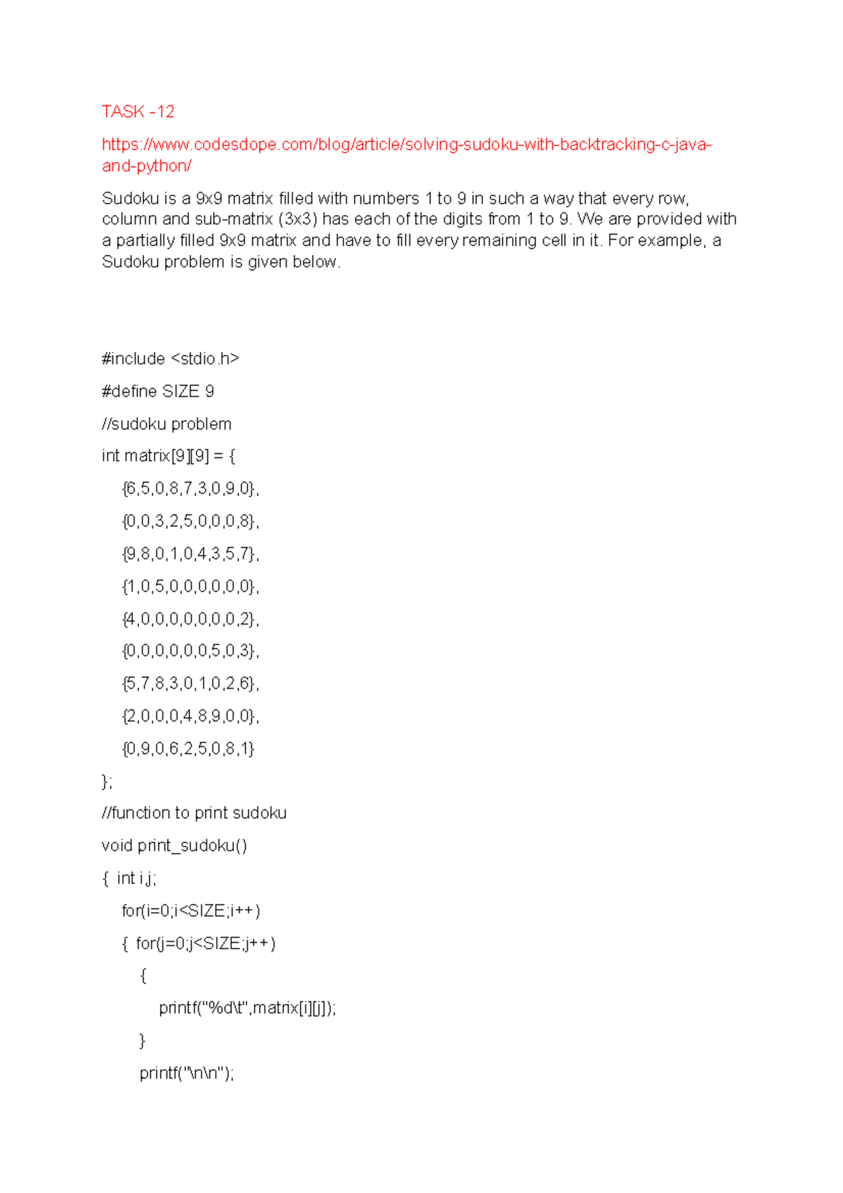 TASKs-ECSE - TASK - codesdope/blog/article/solving-sudoku-with ...