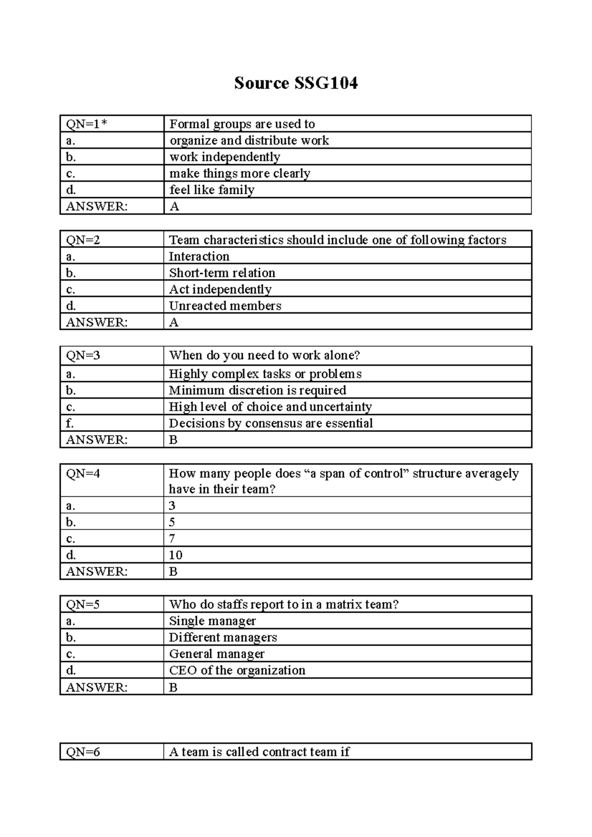 Source SSG104 - Ohhh Yeah - Source SSG QN=1* Formal Groups Are Used To ...