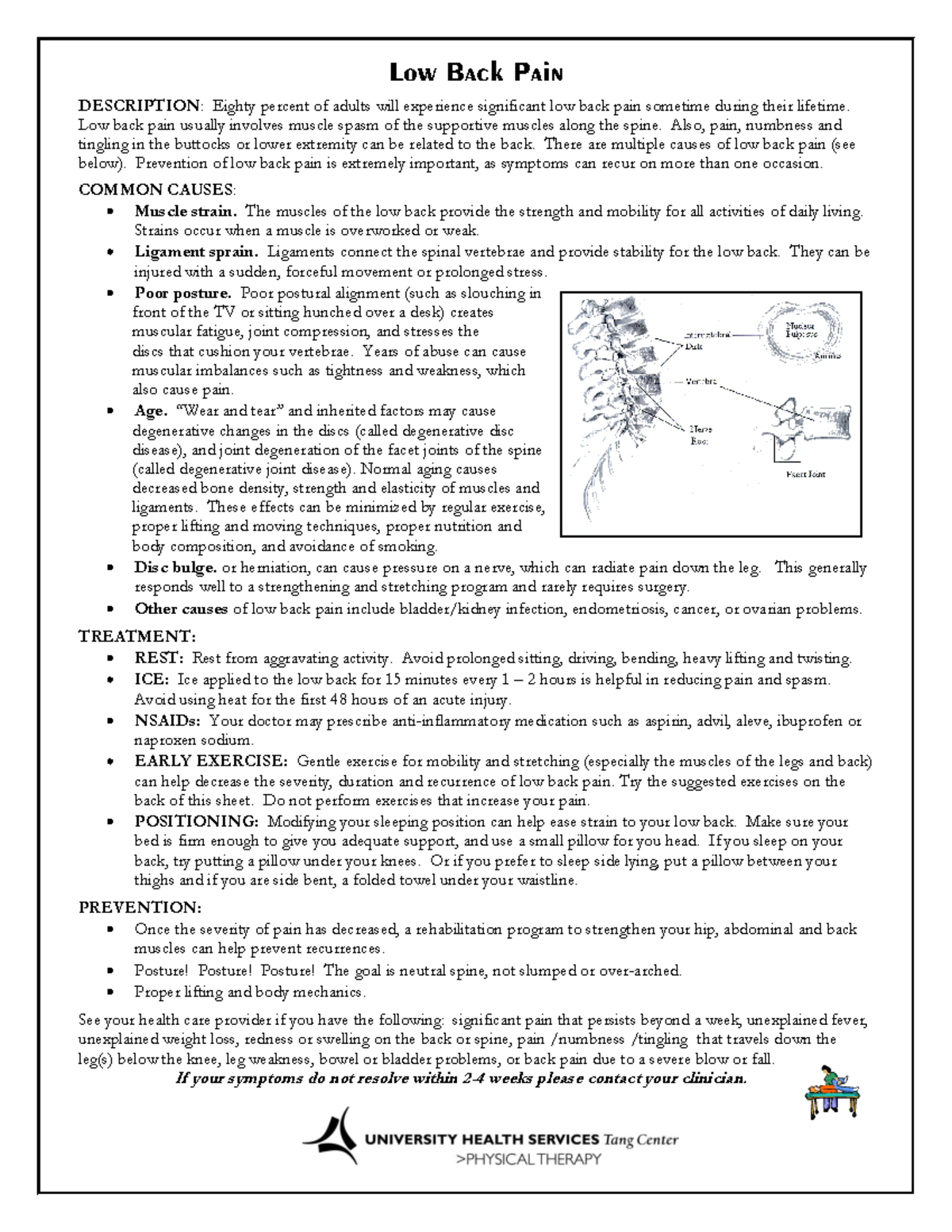 Lowbackpain - Lower back pain - DESCRIPTION: Eighty percent of adults ...