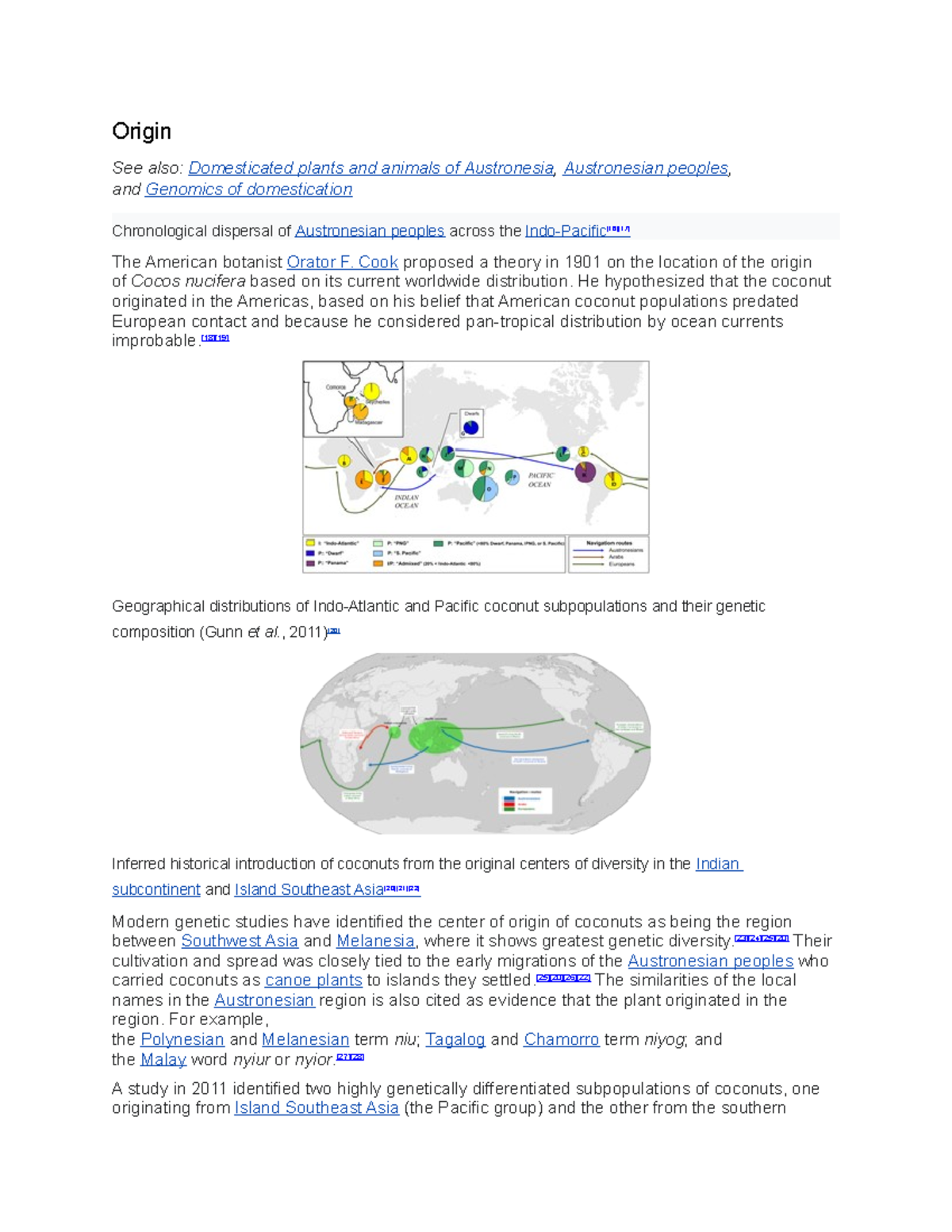 M Coconut Origin You can use this as reference. Origin See also