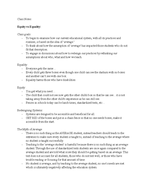 9/7 notes- EDUC 2201 - Class Notes: Explorations in Education ...