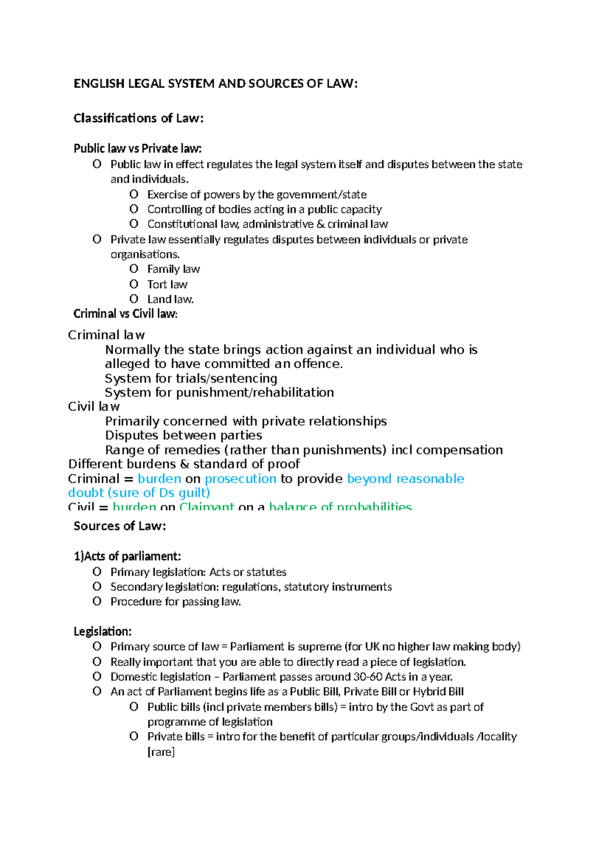 Mct - mankato kskzjajsjjs - ENGLISH LEGAL SYSTEM AND SOURCES OF LAW ...