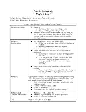 Chapter 1 - what is marketing 4ps and other principles - CHAPTER 1 WHAT ...