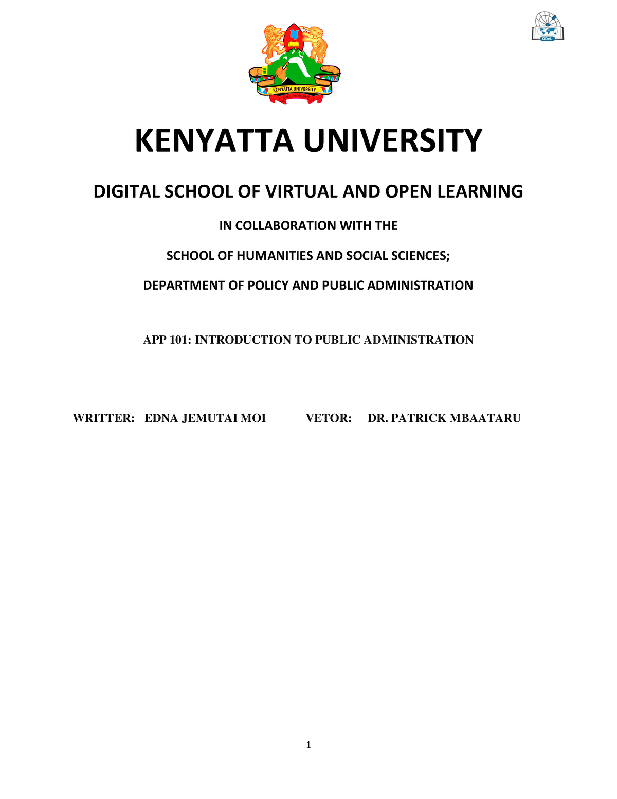 phd in public policy and administration kenyatta university