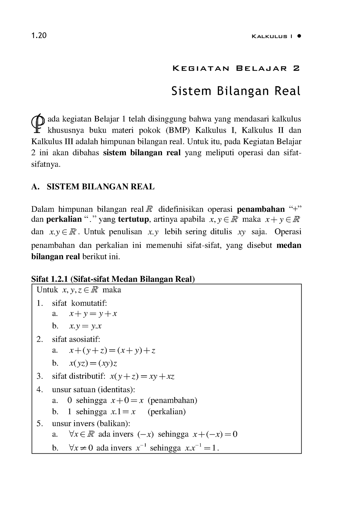 Kalkulus - Modul 1 Kegiatan 2 - 1 Kalkulus I Kegiatan Belajar 2 Sistem ...