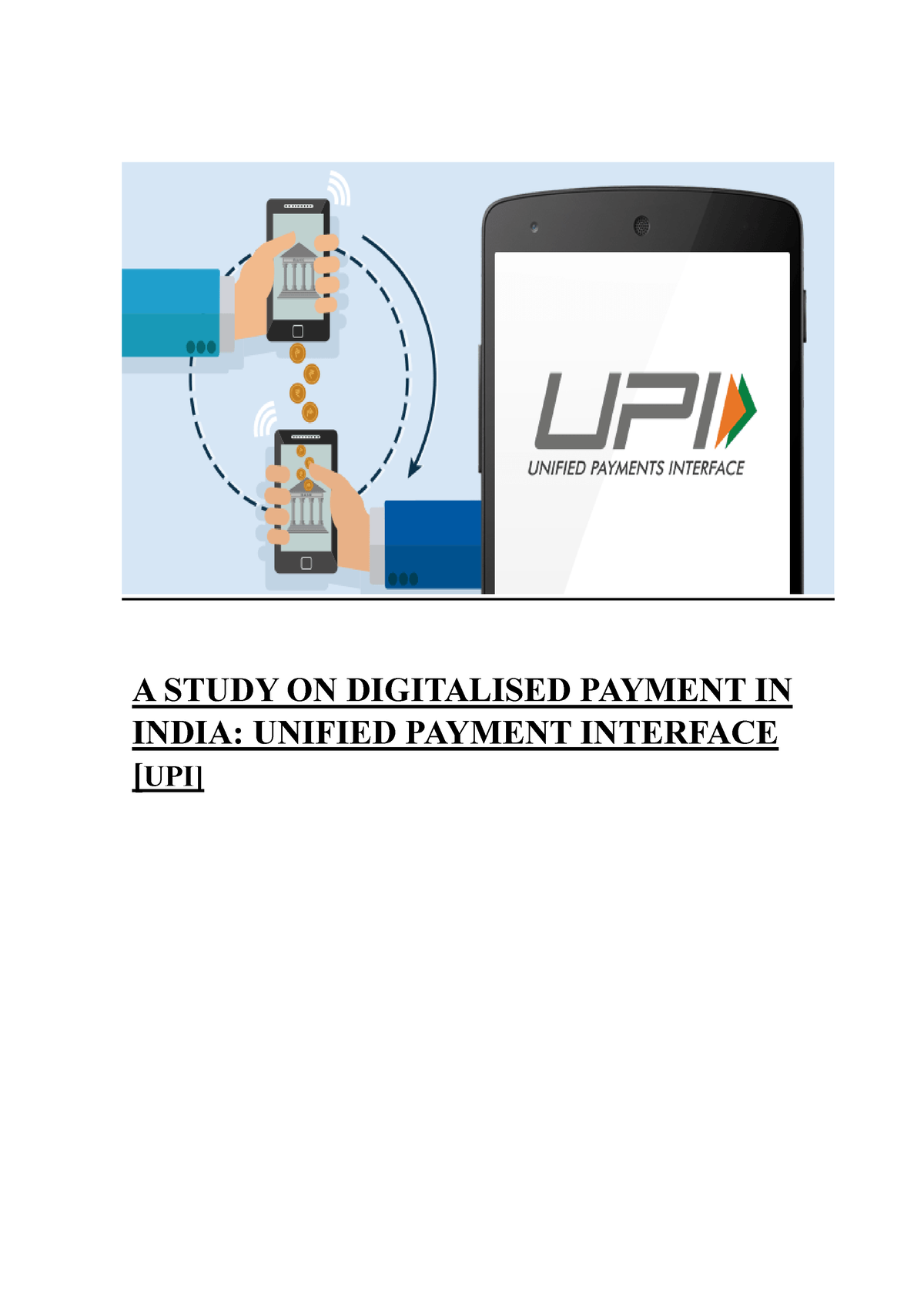 research topics on upi payment