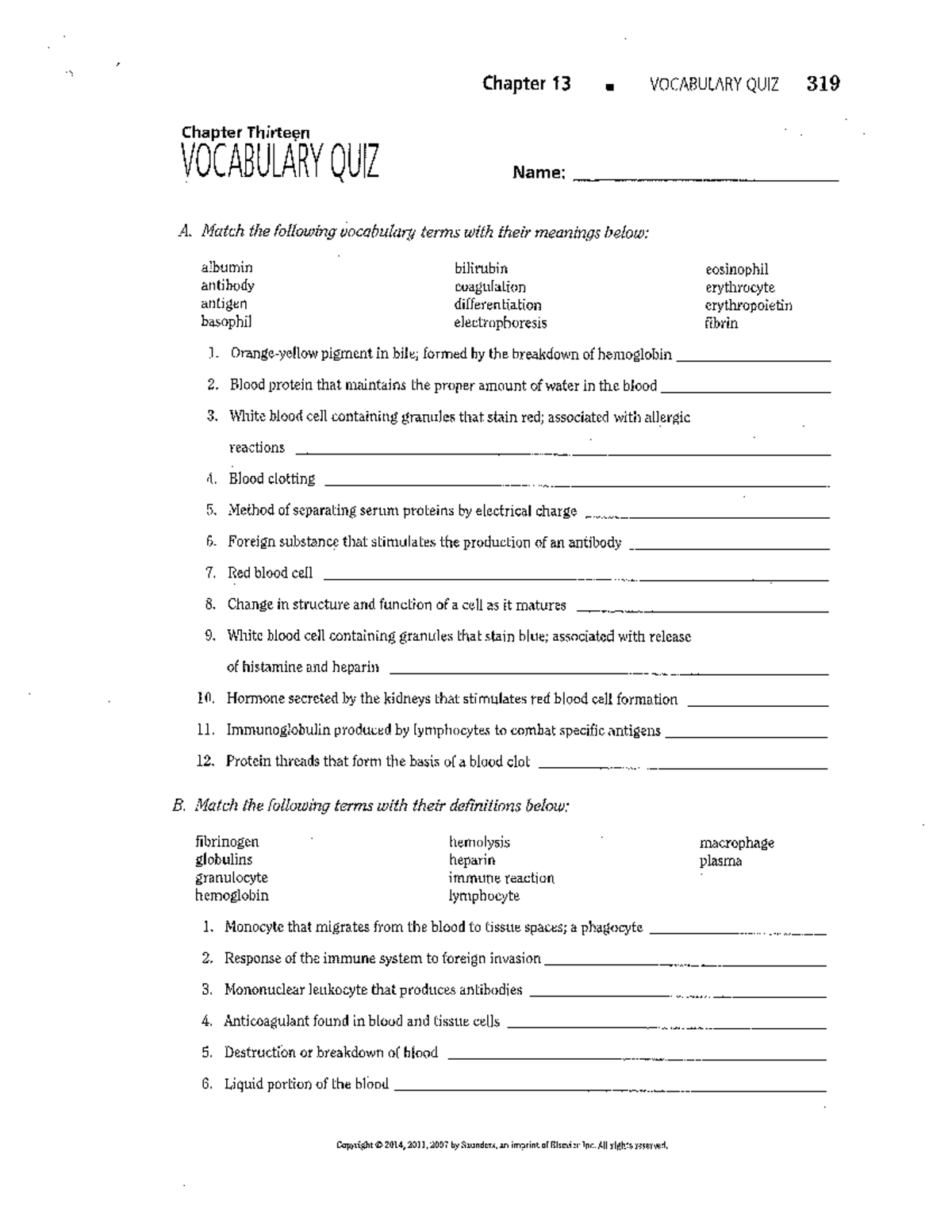 Study+Guide+Chapters+13+and+14 - HS 145 C - Studocu