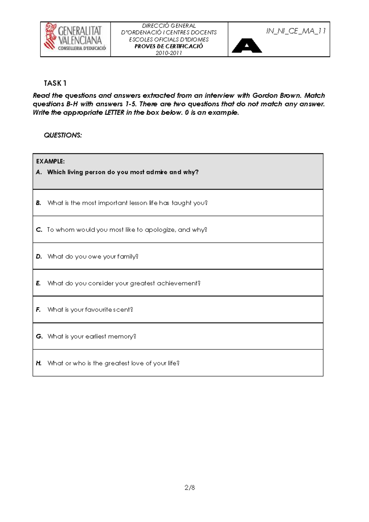 Eoi Reading B1 2 1 Brief Notes Studocu