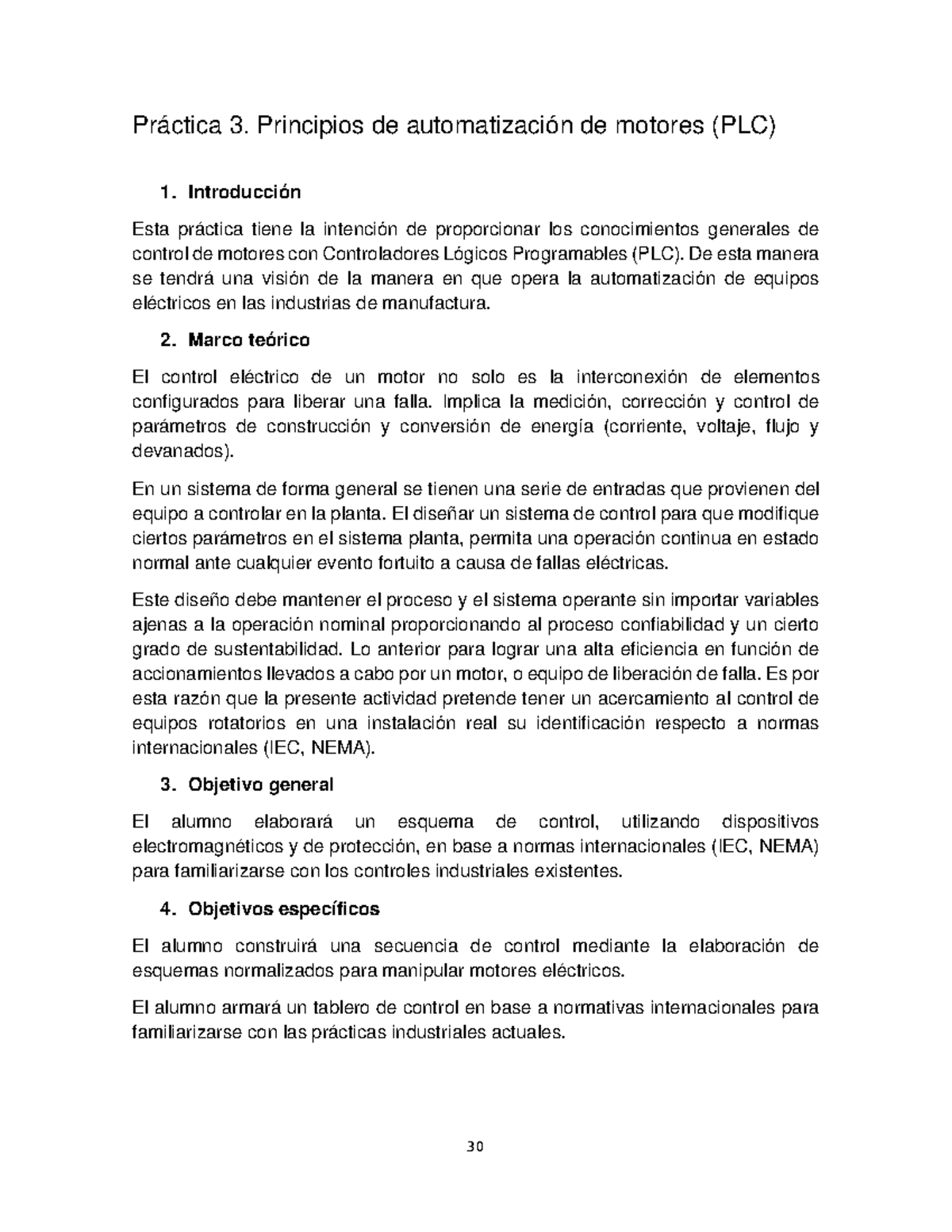 Práctica 3 Principios De Automatización De Motores Plc 1 Práctica