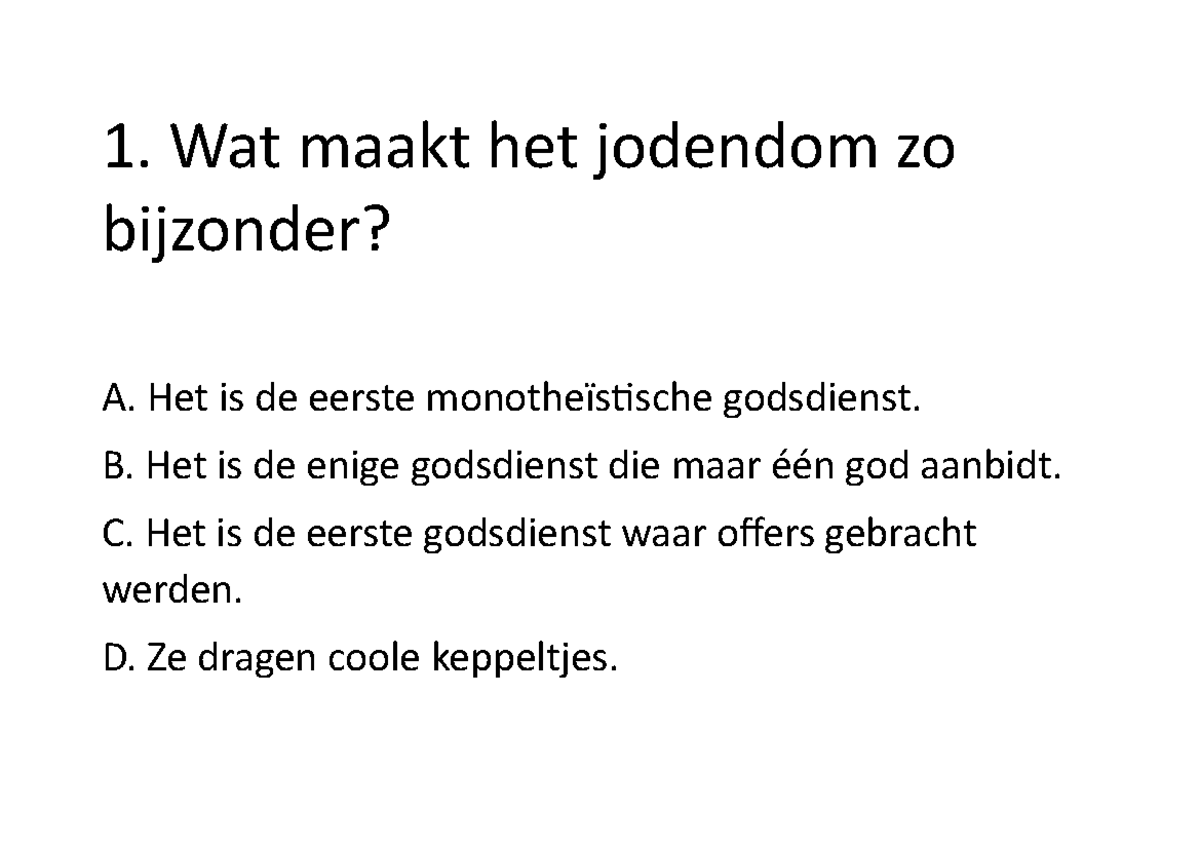 Joods Renspel - Verwerkingsopdracht Jodendom - Wat Maakt Het Jodendom ...