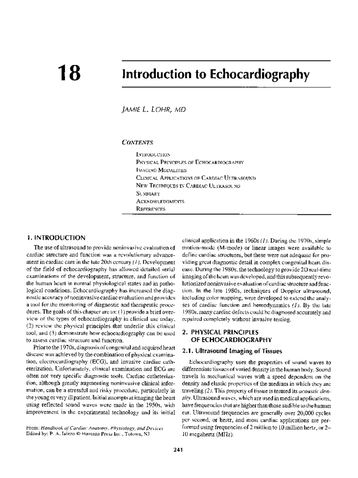 241-248 - Echo - 18 Introduction to Echocardiography JAMIE L. LOHRf MD ...