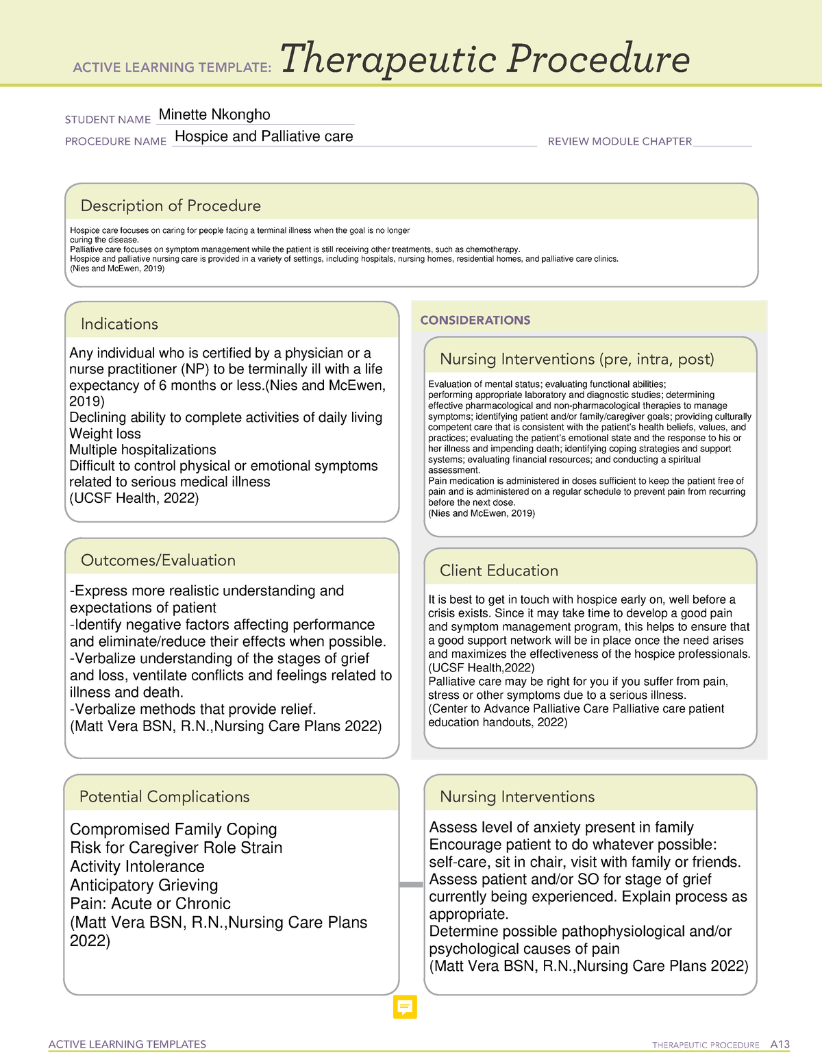 WK5 ALT Therapeutic Procedure ACTIVE LEARNING TEMPLATES THERAPEUTIC