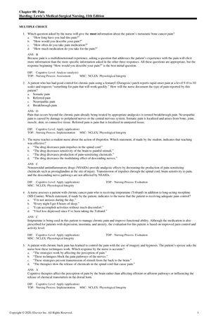 Exam View - CH0009 Harding 11e TB - Chapter 09: Palliative And End-of ...