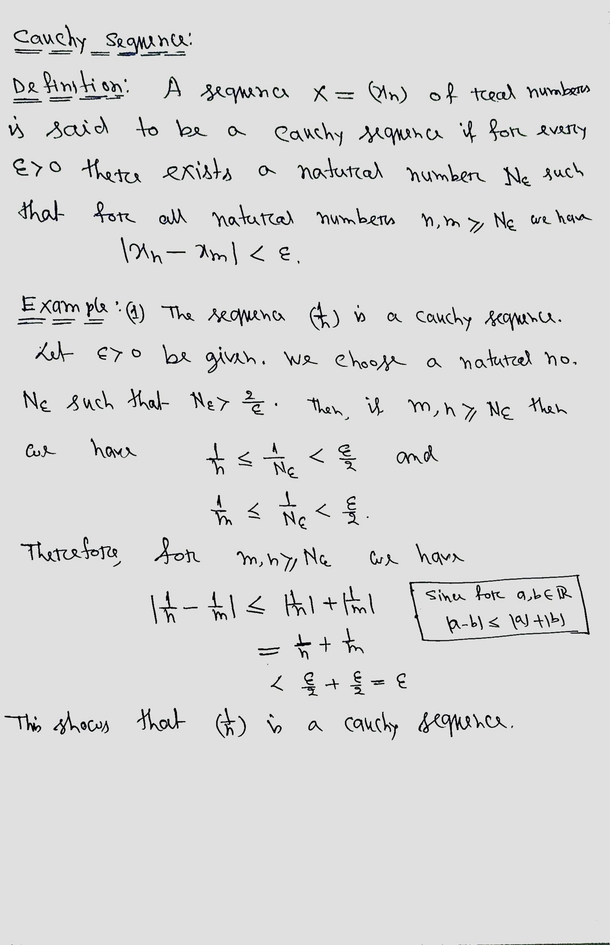 5 Cauchy Sequence And Convergence Elementary Mathematics And 