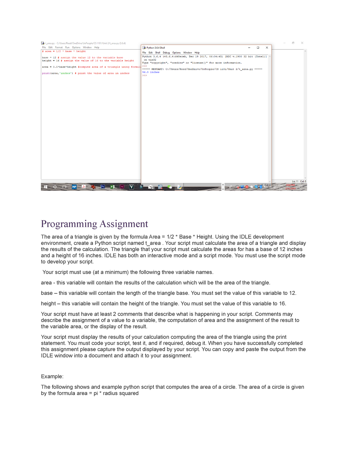 programming assignment esoft